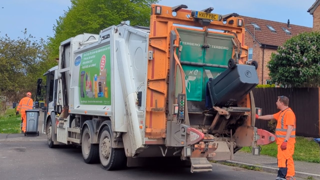 Olympus Bin Lorry With Glass Pod Collecting Recycling In Wiltshire!