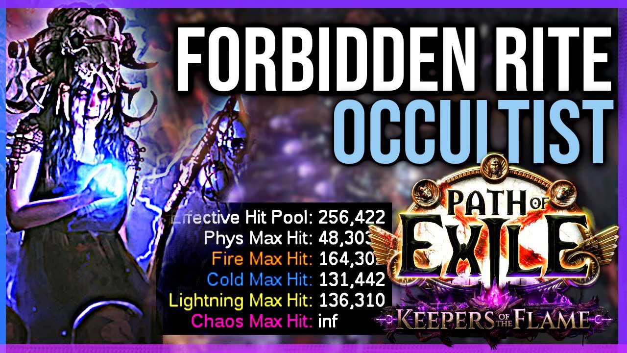 Super Tanky Cast on Crit Forbidden Rite of Soul Sacrifice | POE 3.27 Occultist Chaos COC build