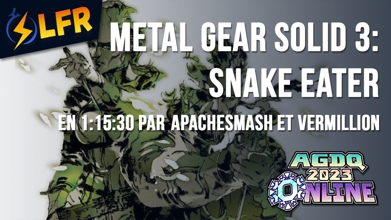 Metal Gear Solid 3: Snake Eater en 1:15:30 (European Extreme Race) [AGDQ2023]