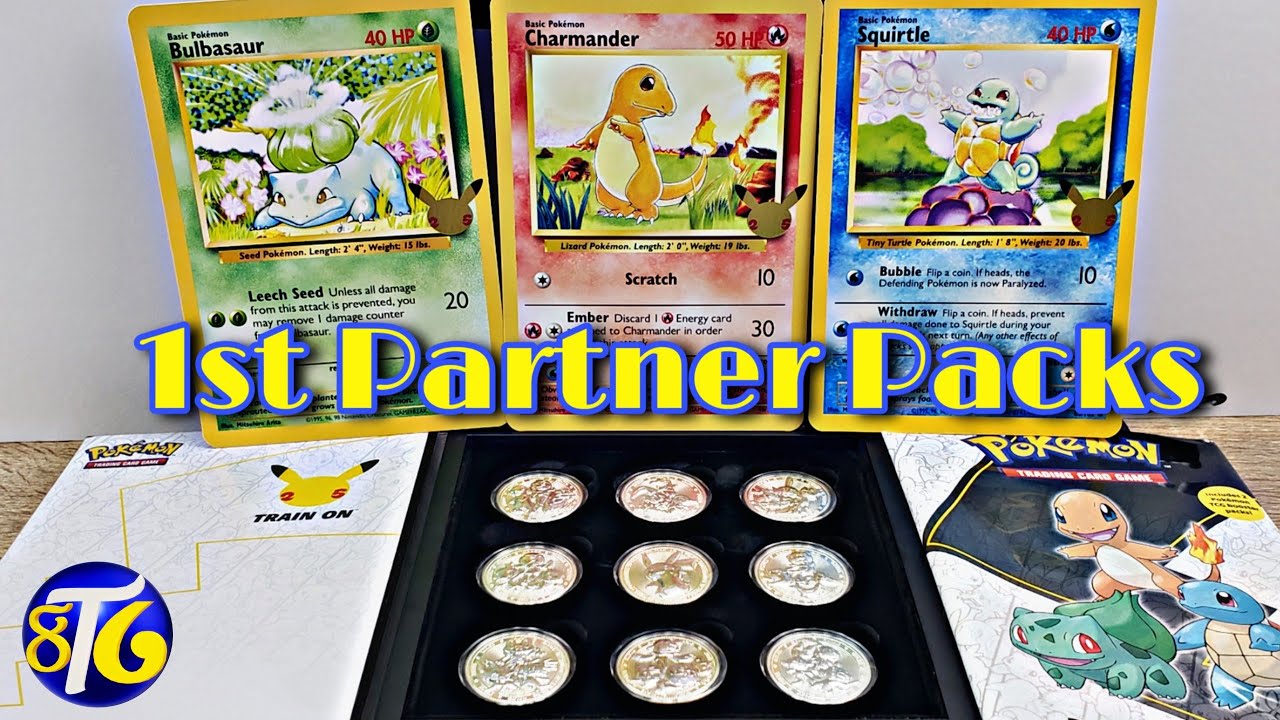 Pokémon Booster Pack Rip: 1st Partner Packs & Coin Set (Looking Back at Pokémon 25th Anniversary)