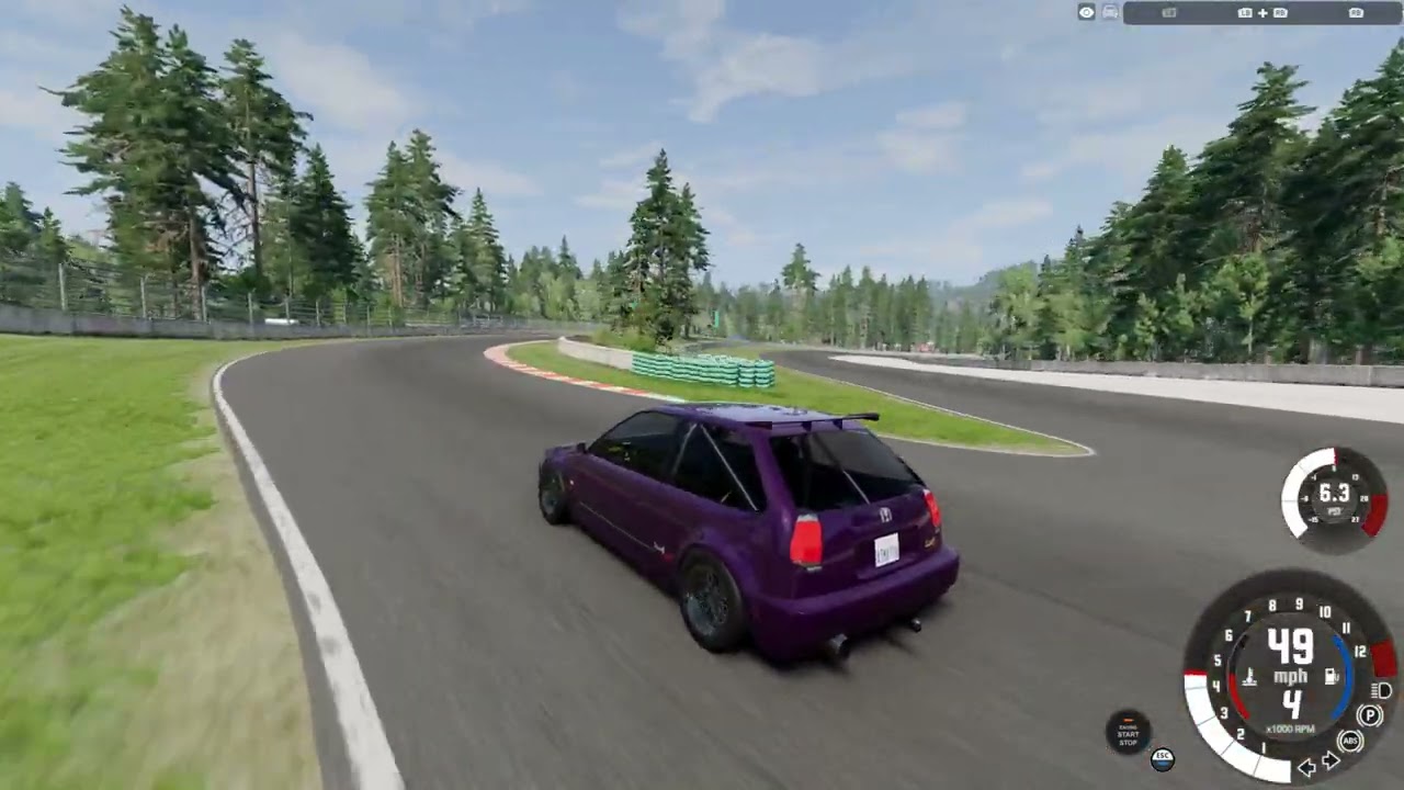 Honda Civic Test Run (BeamNG.drive)