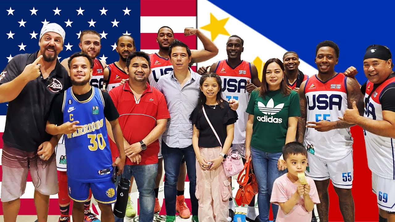 Bohol All-stars vs Team USA Exhibition Basketball Game! Philippines Pro Basketball Players!