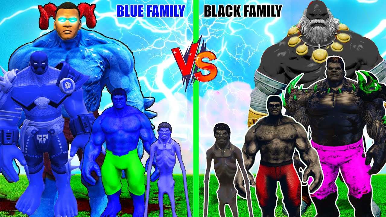 Franklin Purchasing $1 BLUE HULK Family vs BLACK HULK Family to $1,000,000,000 in GTA 5