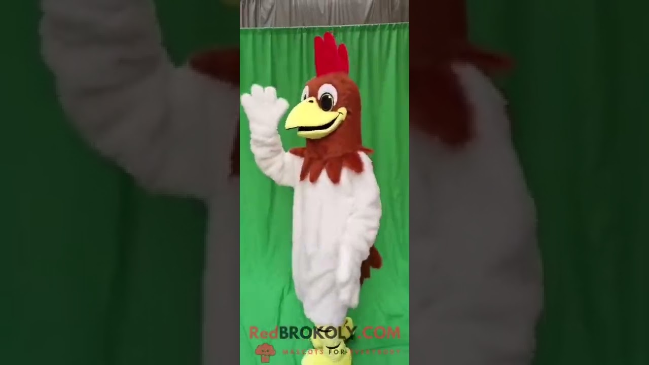 REDBROKOLY.COM Mascot Costume - Big rooster chicken full body mascot costume cosplay