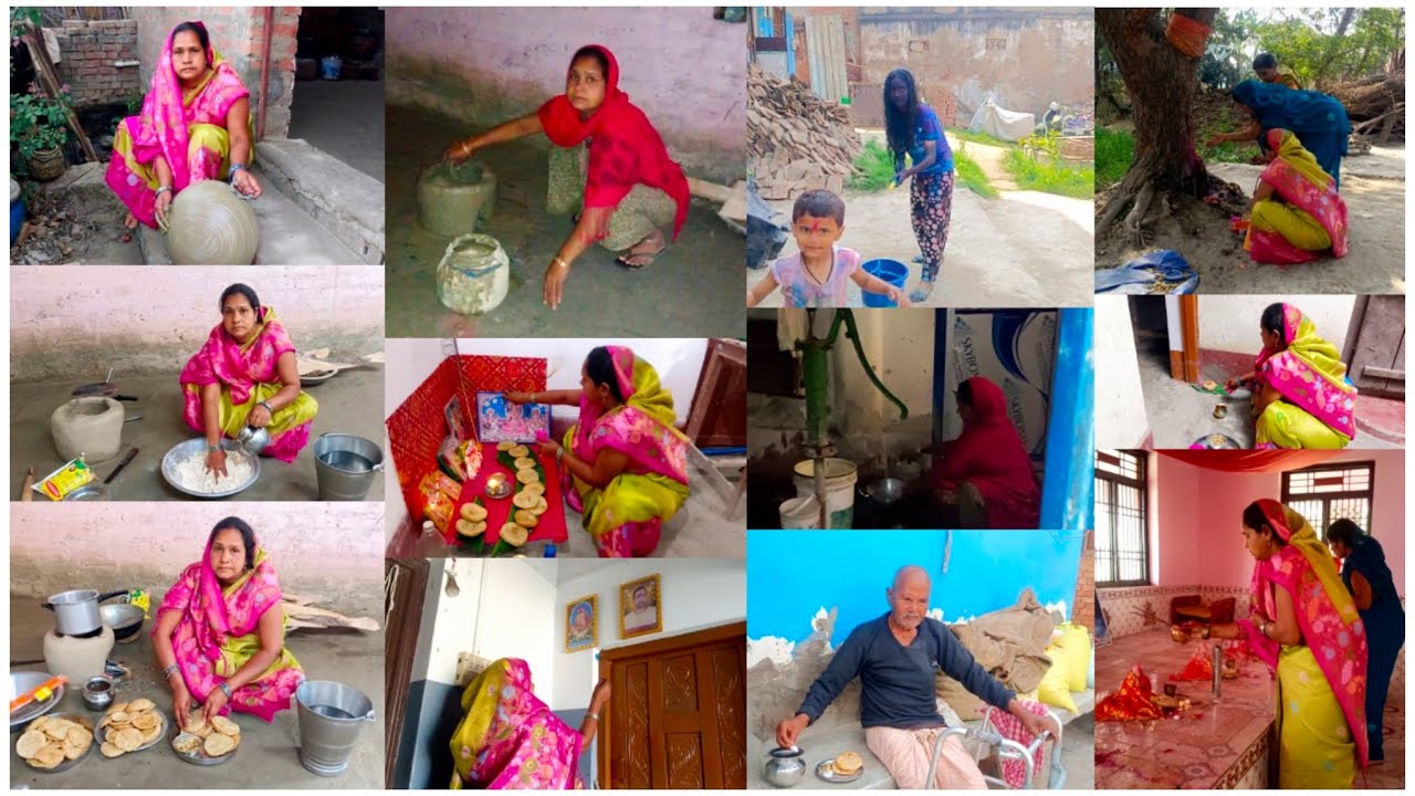 दिन की शुरुआत हुई पकावन बनाने के साथ फिर सभी भगवानों को गुलाल चढ़ाया फिर शुरू किया होली का त्योहार🥰