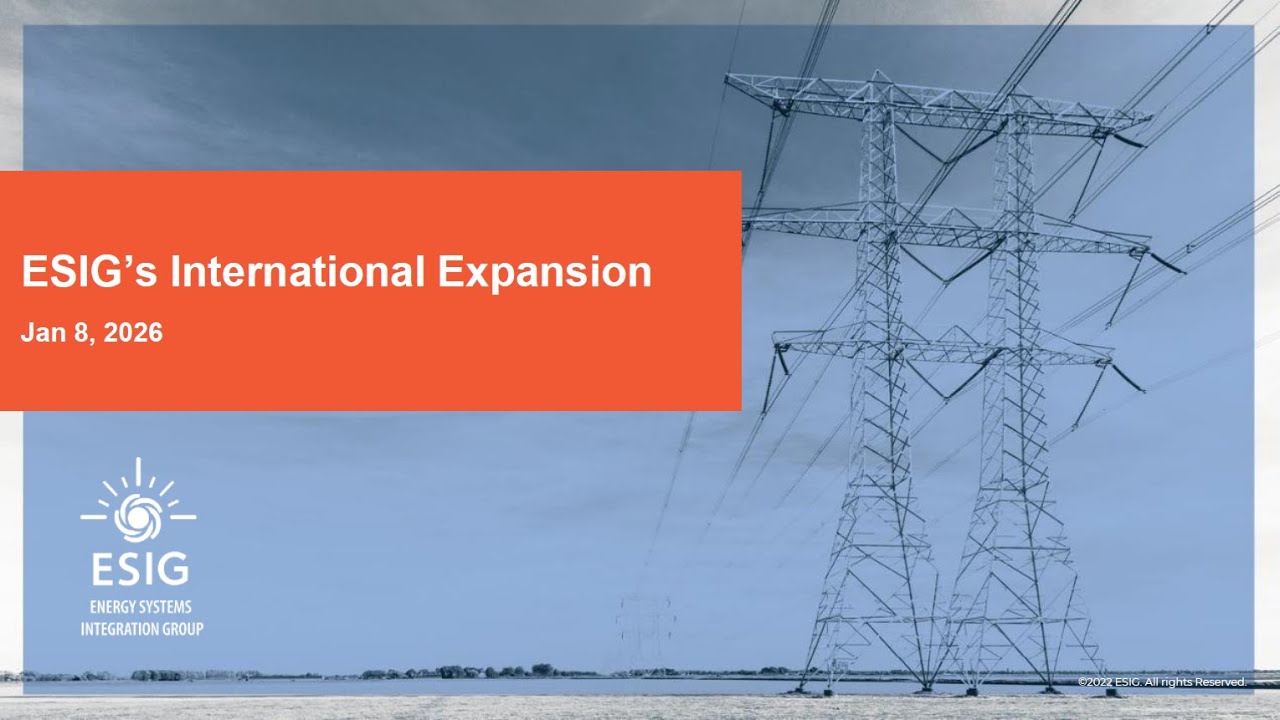 Webinar: ESIG's International Expansion