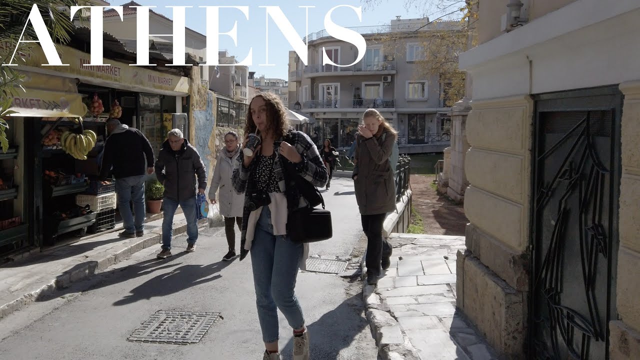 Exploring Plaka on a Sunny Day in Athens | February 2023 [4K HDR]