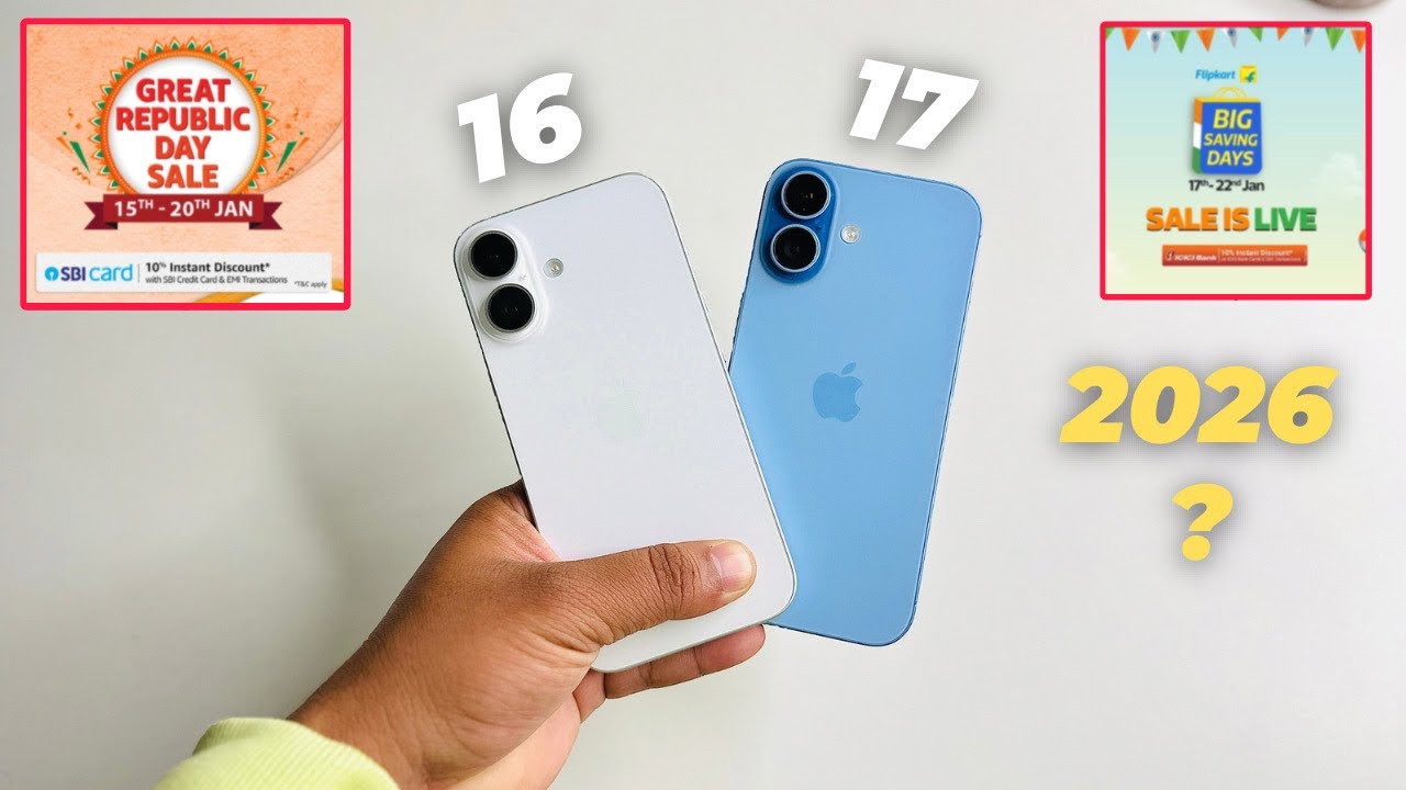iPhone 17 vs iPhone 16 price in Flipkrt republic day sale 2026