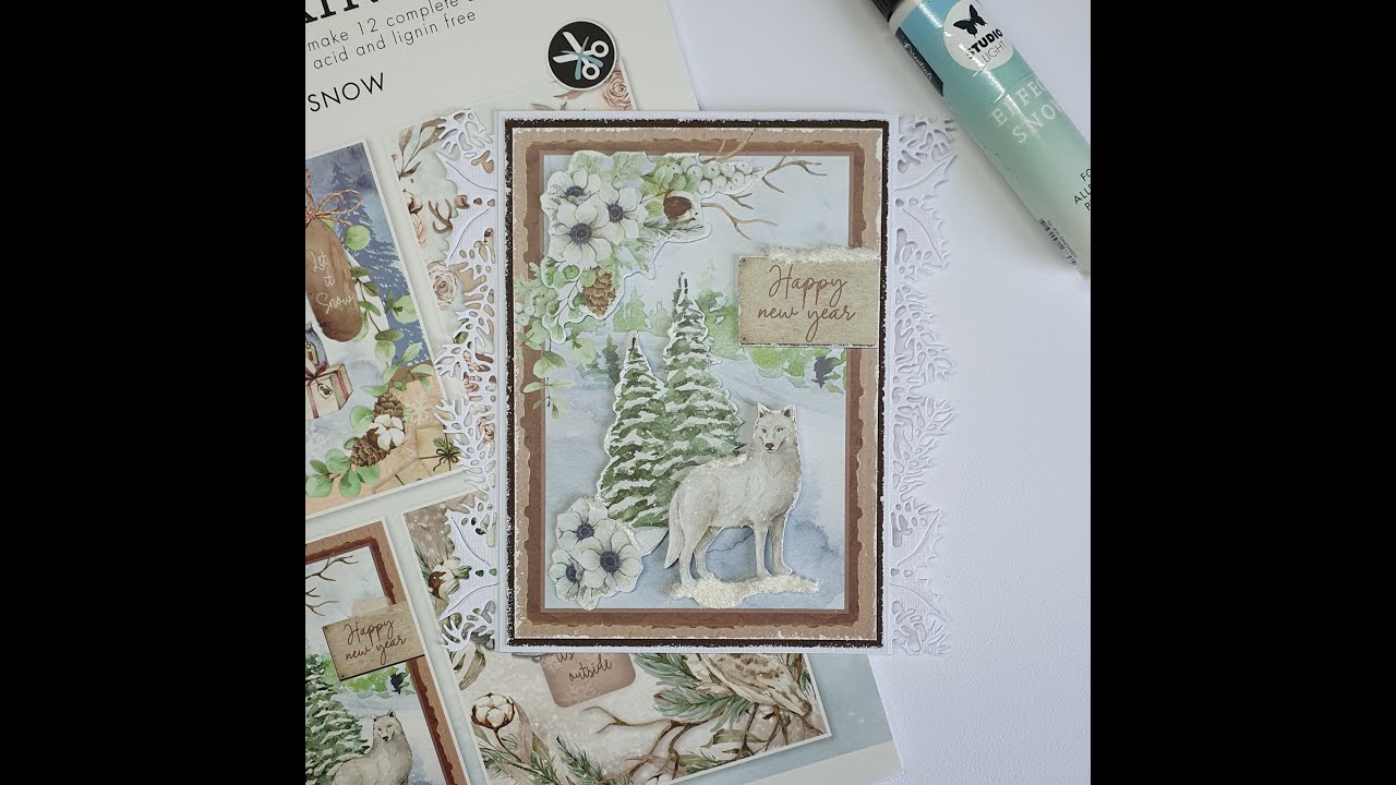 Kerstkaarten met de card making pad SL-ES-CMP08  van Studiolight
