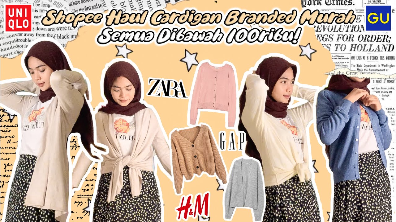 Shopee Haul Cardigan Rajut BRANDED cuma 80ribu! | Semua Dibawah 100ribu!