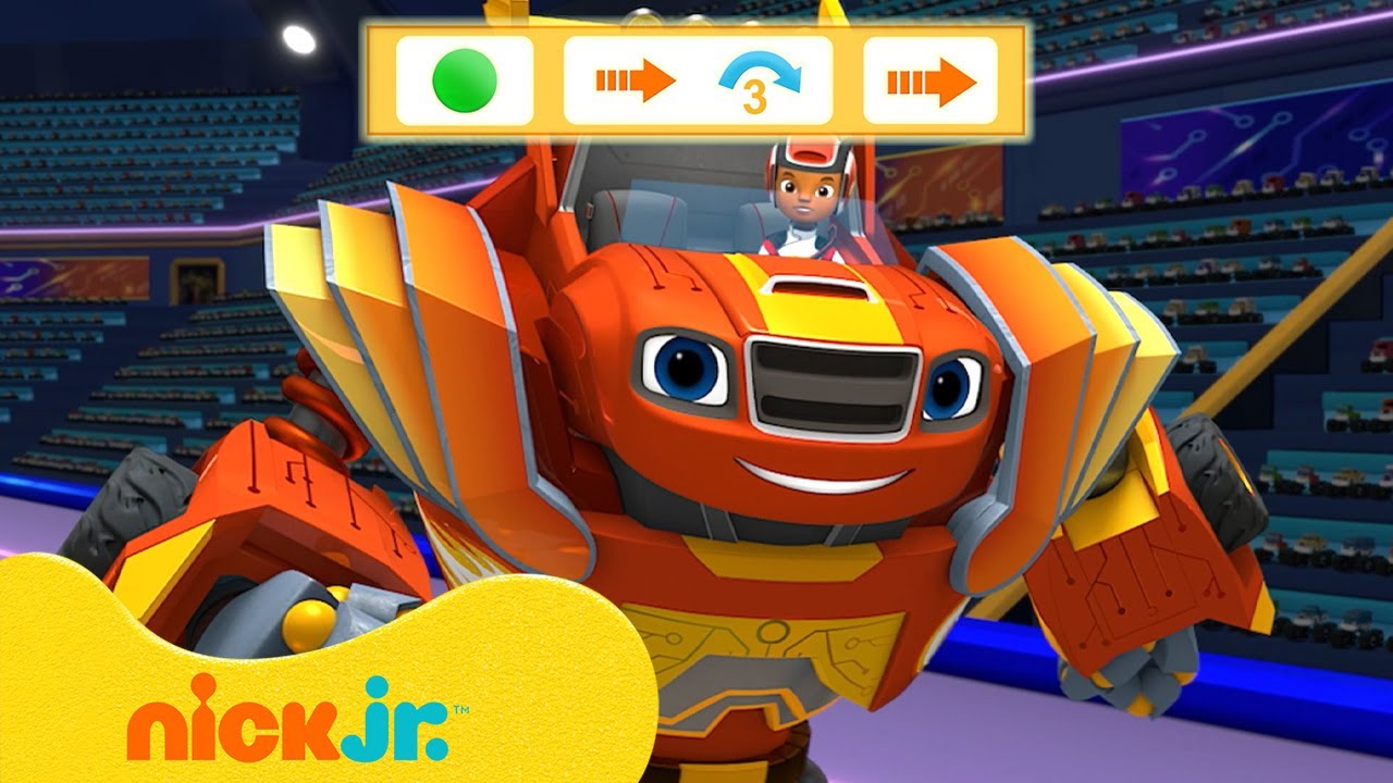Blaze and Crusher Run in a Robot Race! 🤖 Blaze and the Monster Machines | Nick Jr.