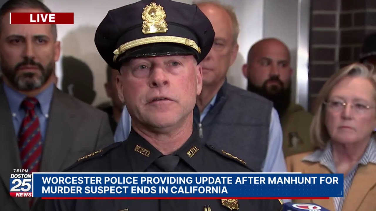 HAPPENING NOW: Worcester Police providing update after manhunt for murder suspect ends in Califor…