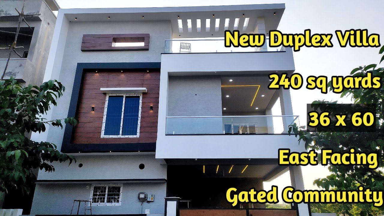 240 sq yds East Facing New Duplex House for sale in Gated Community | 4 BHK+Home Theatre | Hyderabad