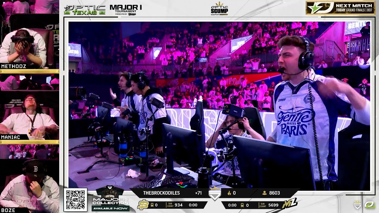 METHODZ BOZE & MANIAC REACT TO OPTIC VS GENTLEMATES CRAZIEST GRAND FINALS SERIES (MAJOR 1)