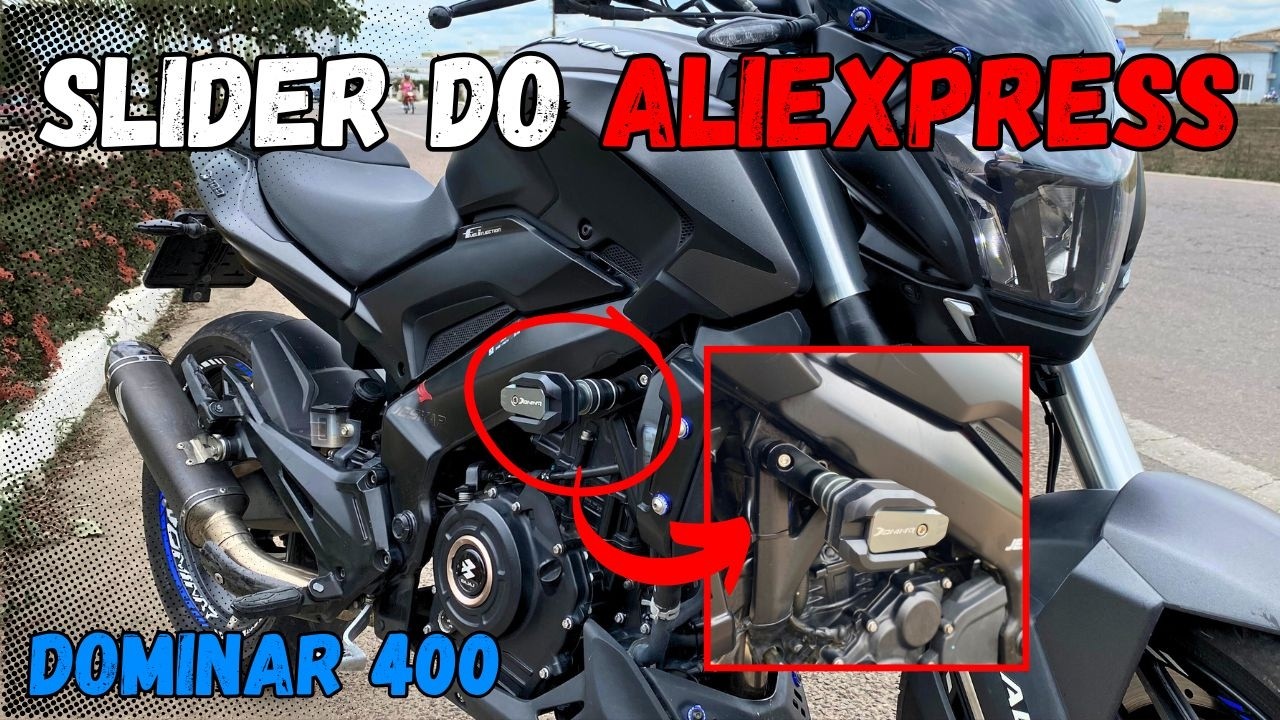 🔥 Bajaj D400: SLIDER do Aliexpress para proteção do motor, fácil montagem e opções de cores 🚀