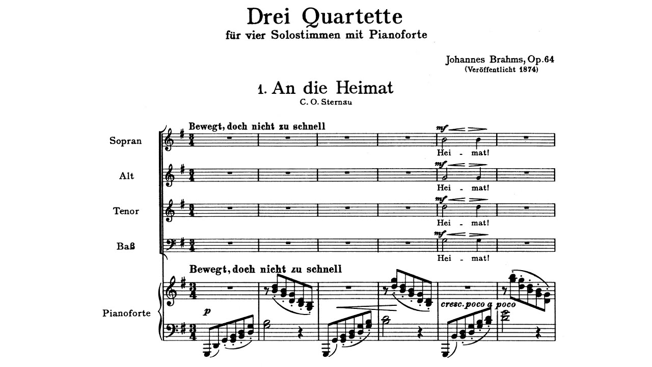 Brahms: Drei Quartette, Op. 64: No. 1-3 (Chamber Choir of Europe)