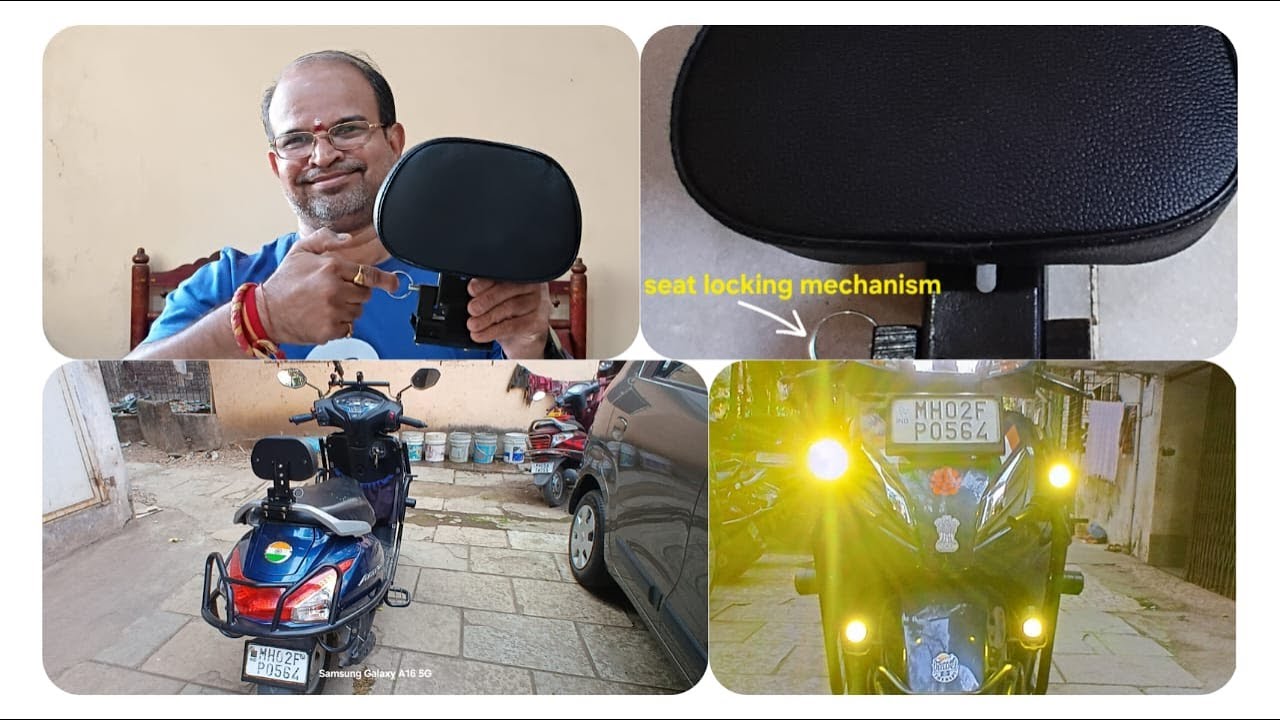 Vlog 41. Activa 6g Only Pillon folding seat back support.(sukun ki ride pillon ke liye)
