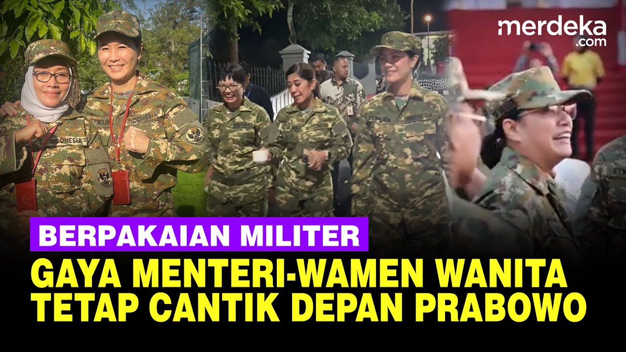 Intip Gaya Srikandi Kabinet Prabowo dari Prof Stella-Sri Mulyani, Tetap Cantik Berseragam Militer