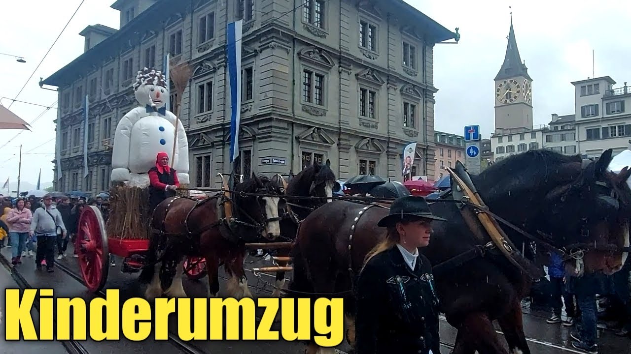 Kinderumzug Sechsel&auml;uten 24 April 2022 I Z&uuml;rich I Switzerland I 4K