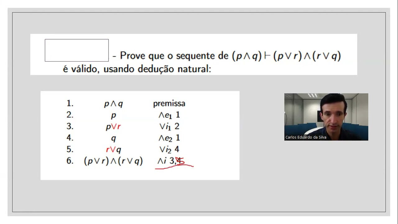 Dedução Natural Aula 4- Introdução da Disjunção