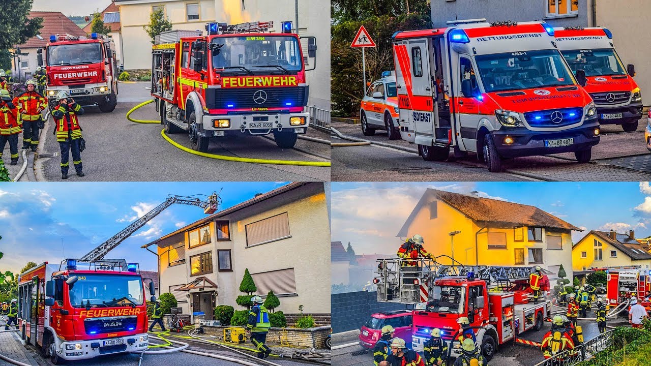 [WOHNHAUS IN VOLLBRAND] FEUERWEHR im GROSSEINSATZ | - 6 VERLETZTE - | HITZE belastet EINSATZKRÄFTE