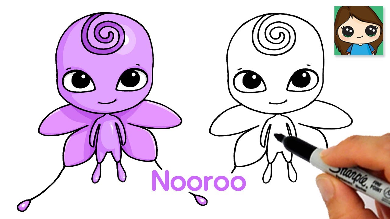 How to Draw Miraculous Ladybug Kwami Nooroo Easy