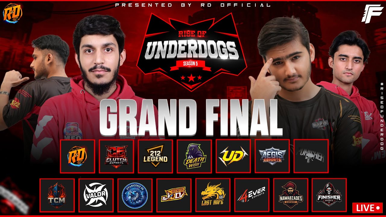 RISE OF UNDERDOG S5 | GRAND FINAL 🔥🏆 | RD OFFICIAL PRESENT | EPIC CLUTCHES & FINAL ZONE WAR