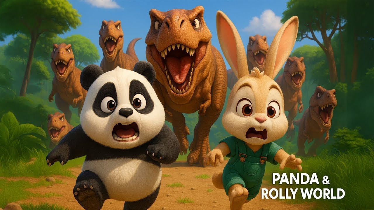 Panda & Rolly World | Superheroes Save the World From Aliens | 3D Kids Adventure Movie
