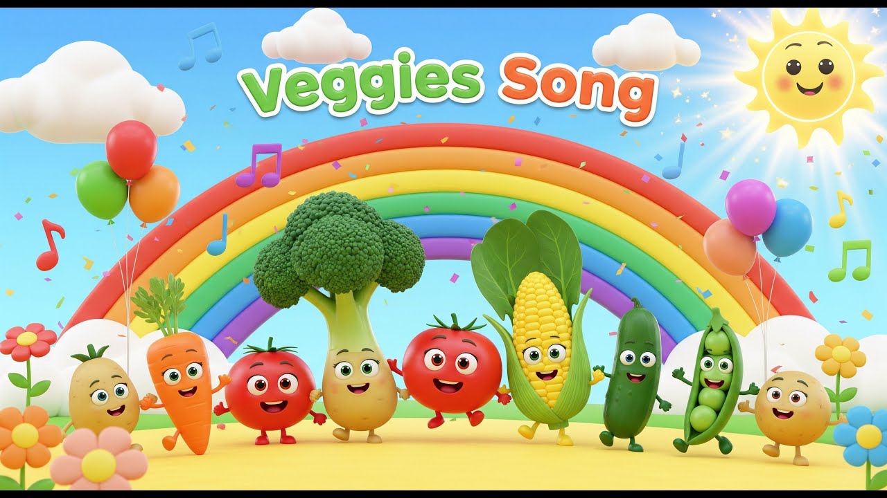 Veggies Song | Super Simple | Nursery Rhymes | Giggle Gummy