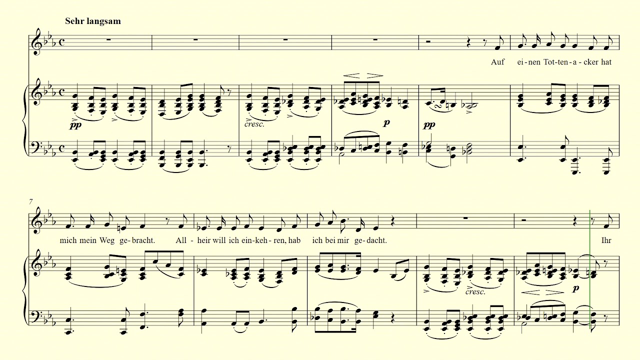 Das Wirtshaus accompaniment in Eb major - Schubert