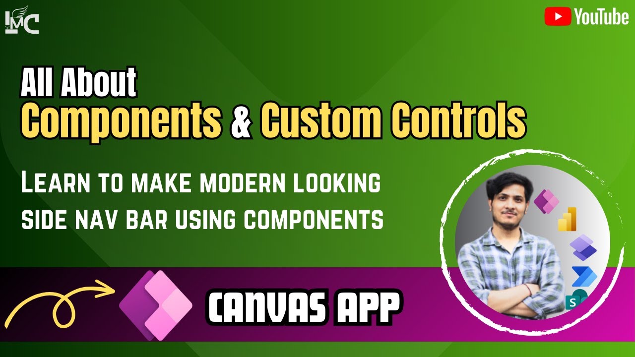 All about components in Canvas App | Build side nav bar using components