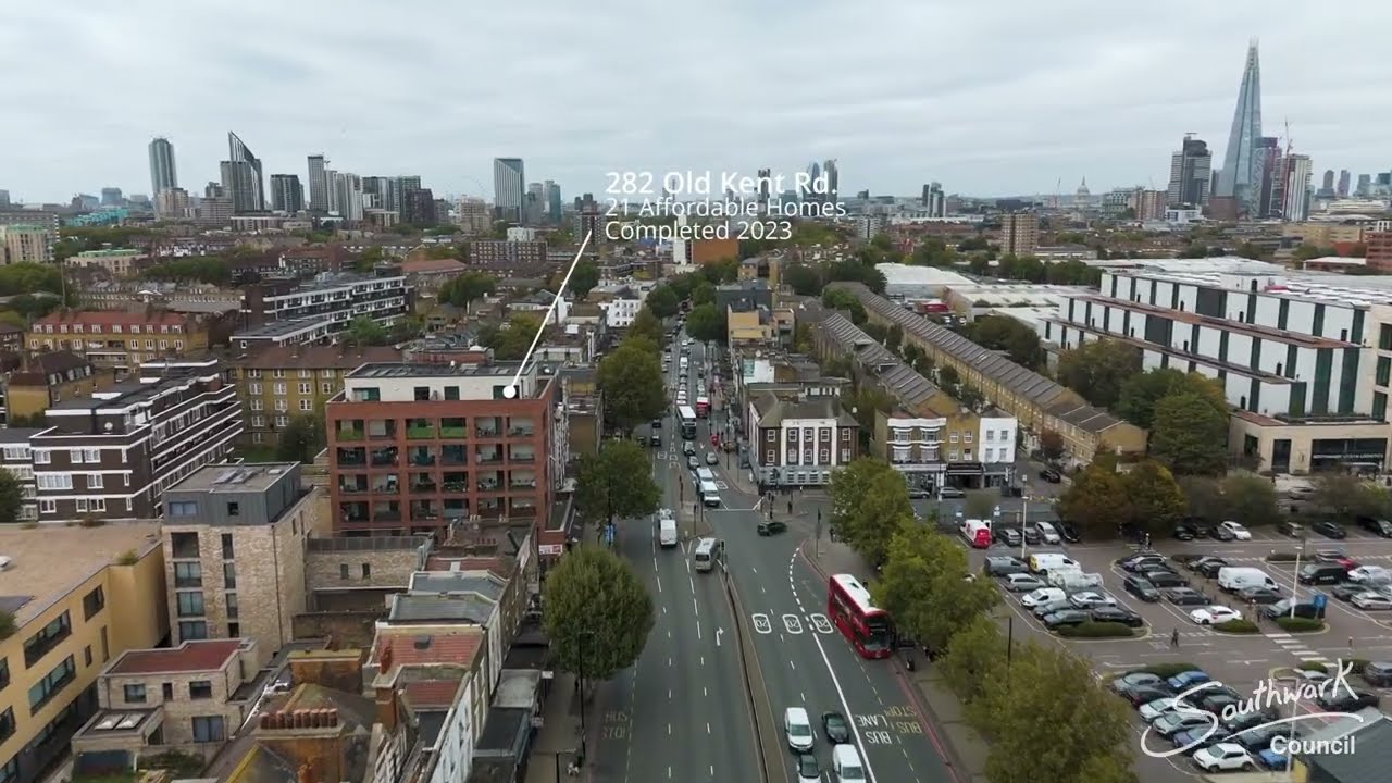 Old Kent Road from the air