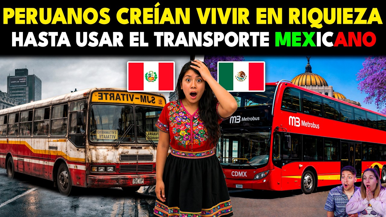 PERUANOS PENSABAN QUE VIVIAN EN RIQUEZA HASTA QUE VISITARON EL TRANSPORTE PUBLICO EN MEXICO 🇲🇽