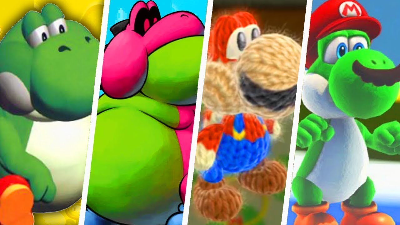 Evolution of Yoshi Characters in Super Mario Games (1990 - 2019)