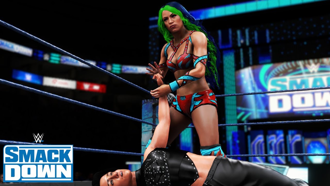 WWE 2K20 SMACKDOWN SASHA VS BAYLEY IF BAYLEY WIN SHE WILL FACE WITH SASHA IN A HELL IN A CELL - HIAC