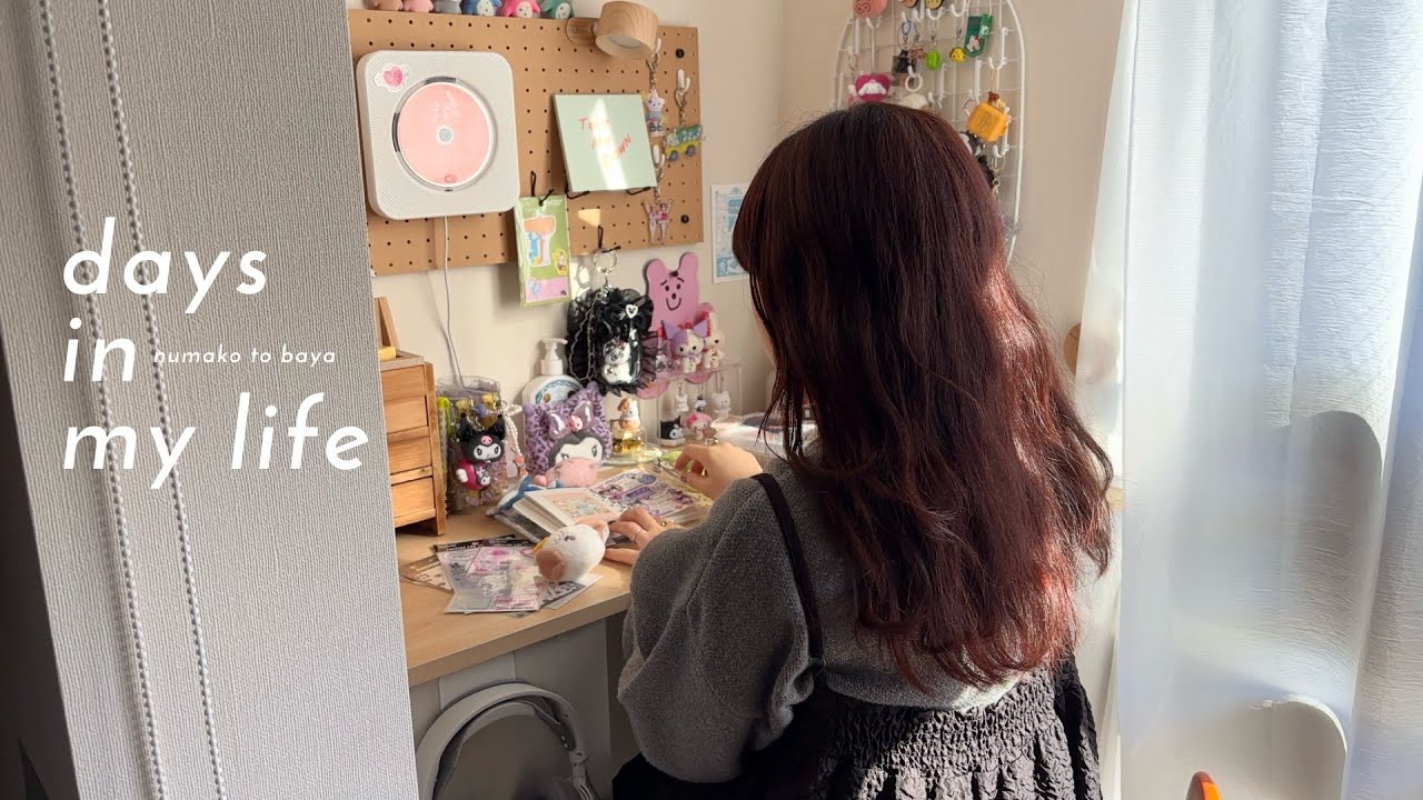 vlog │ 推し活と買い物と手帳デコ📘💘、サンリオカフェ、手帳時間