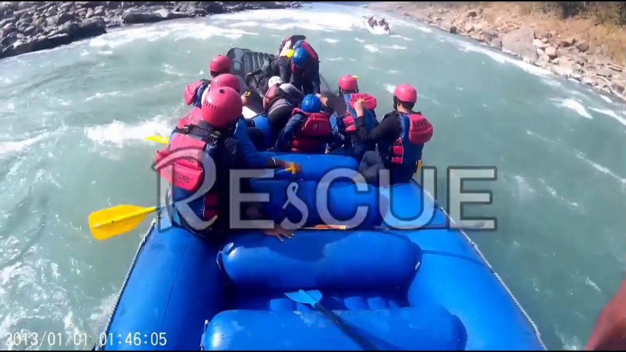 rafting in rishikesh rescue video