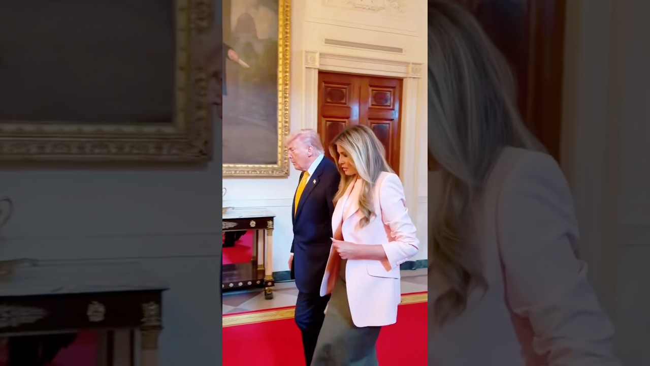 🩷Trump & Melania arrive to honor military mothers at the White House