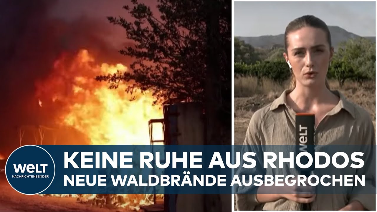 RHODOS: Waldbrände auf Insel wieder ausgebrochen! Neue Feuer in anderer Region