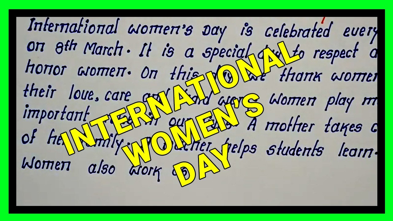 International Women's Day English Essay | Easy and Short English Essay International Women's Day 