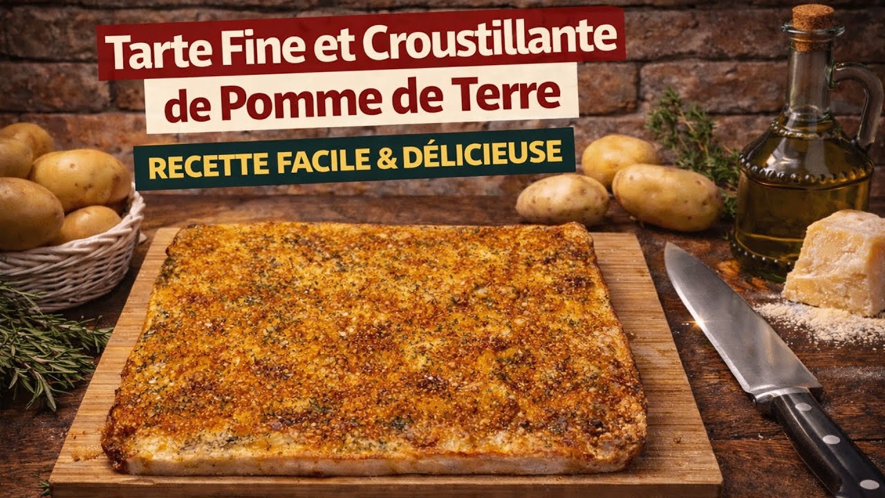 Tarte Fine de Pommes de Terre ULTRA Croustillante Faite Maison 🥔 RECETTE FACILE & DELICIEUSE