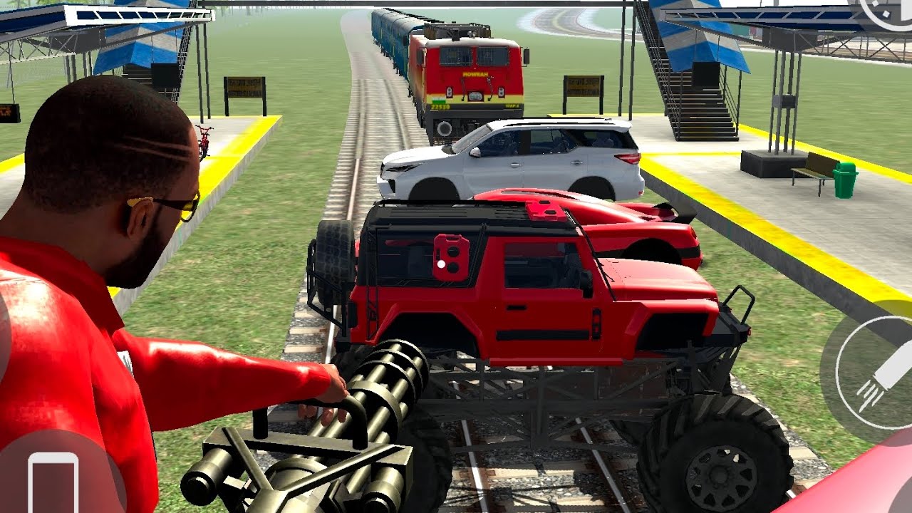 Indian Bike Game Blasting All vehicle in Game Train Vs Monster Truck #Gta5 #Game 