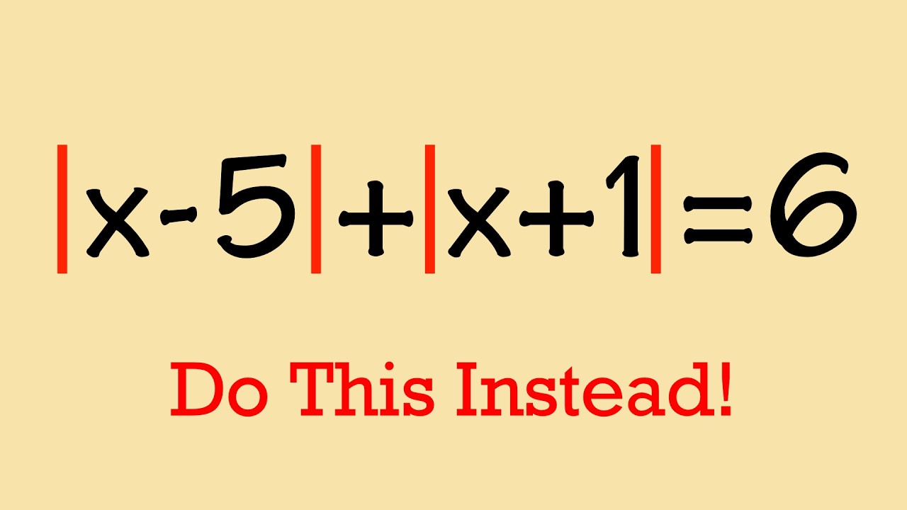 Solving an equation with two absolute values