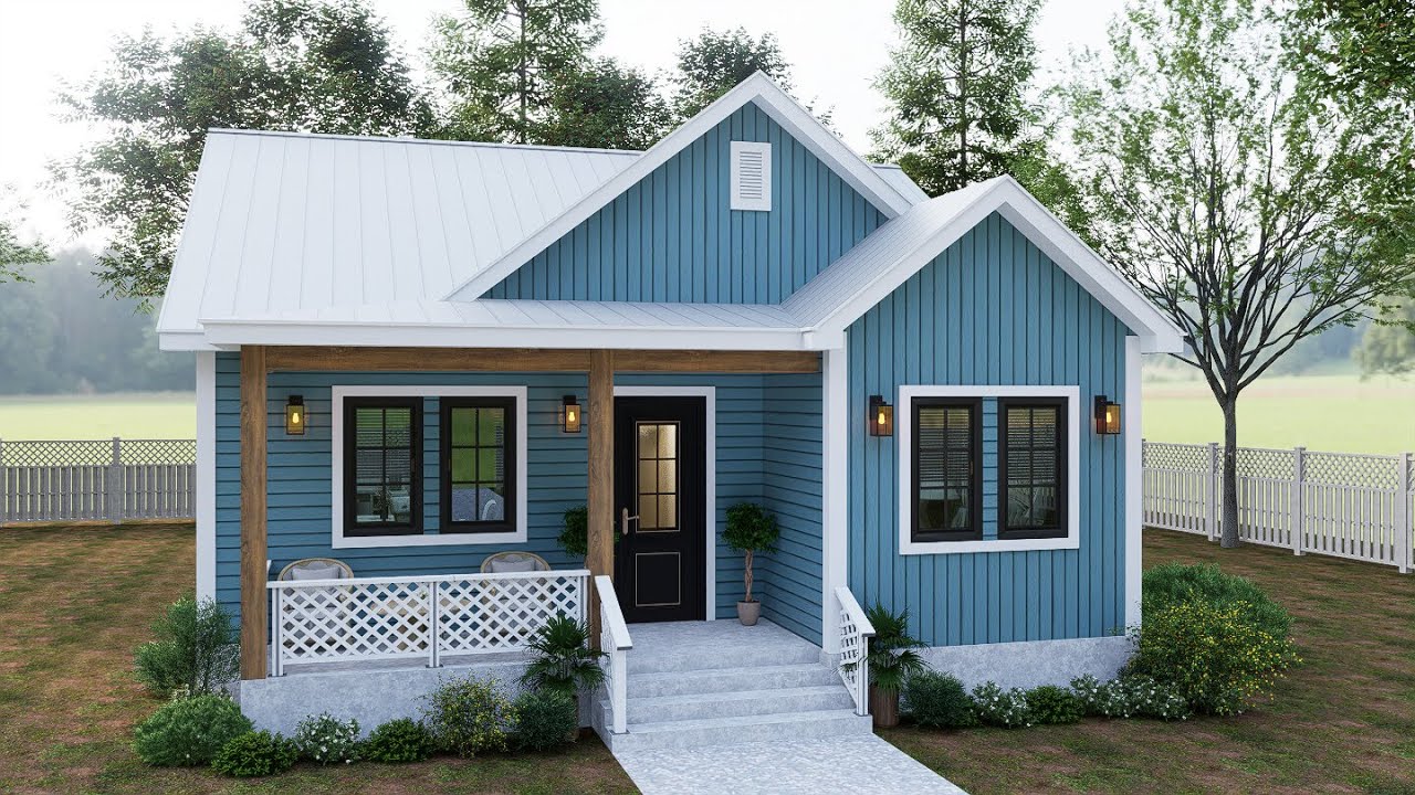 Perfectly Designed 9×11 m Small House | 2 Bedrooms