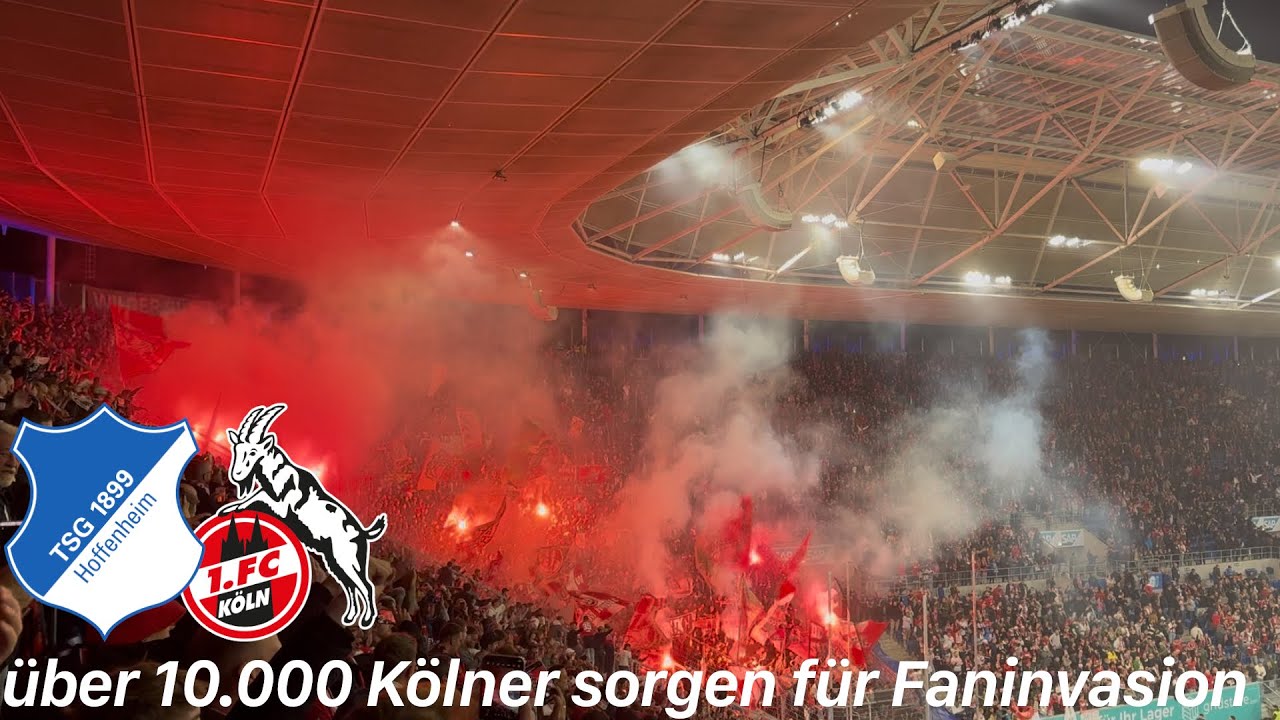 TSG 1899 Hoffenheim - 1.FC Köln | Choreo & ordentlich Pyro bei Kölner Heimspiel in Sinsheim