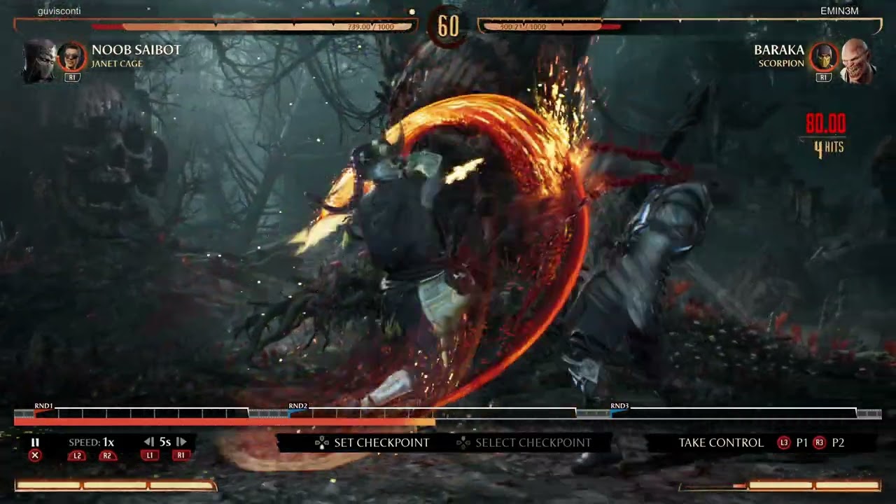 MK1 Online VS a good Noob Saibot player