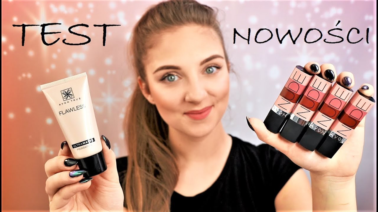 TEST I SWATCHE NOWOŚCI AVON || MATOWE SZMINKI NUDE I PODKŁAD FLAWLESS ULTRA MATTE