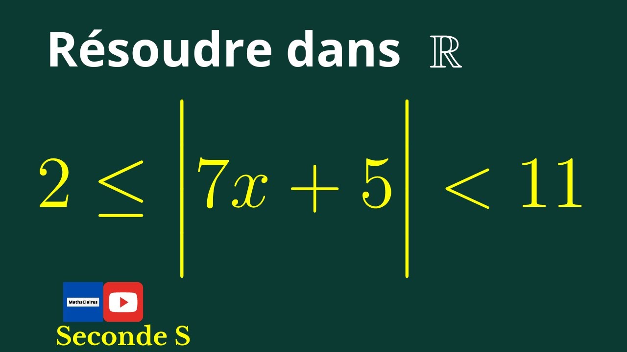 Intervalle et calcul dans R: Comment résoudre un système d'inéquations p≤|ax+b|≤q Classe: Seconde S