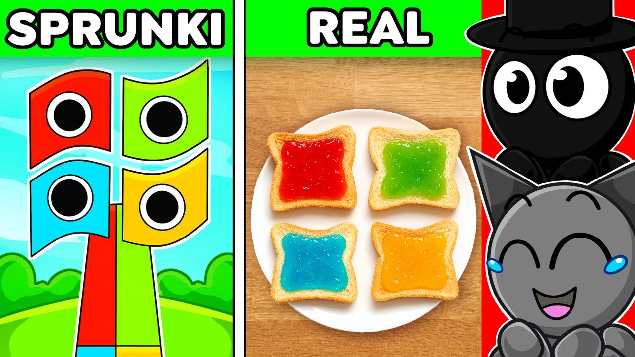 Sprunki OC против FOOD в реальной жизни?!