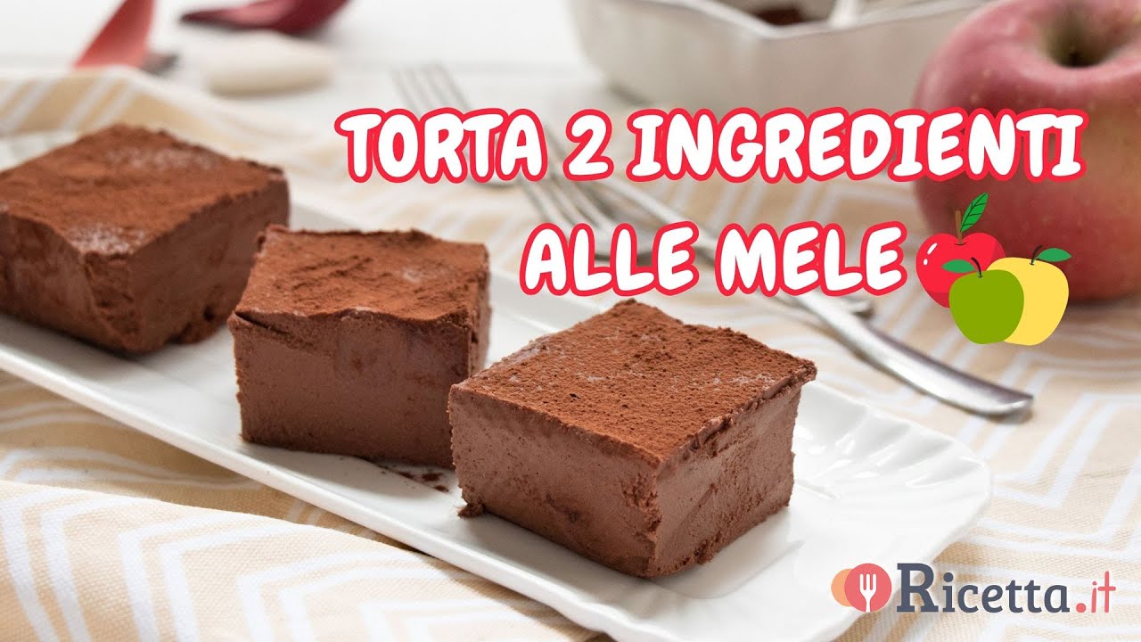 Hai delle mele e cioccolato fondente? Prova questa torta senza farina n&egrave; cottura con 2 ingredienti!